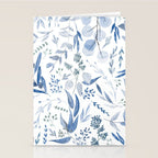 Blue Eucalyptus Pattern Stationery Card Gallery Image 2