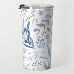 Blue Eucalyptus Pattern Travel Mug Gallery Image 3