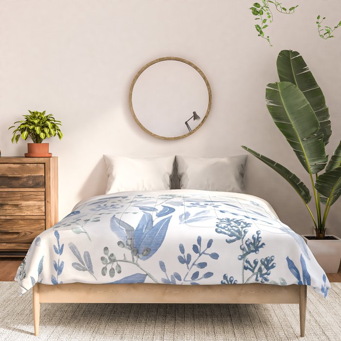 Blue Eucalyptus Pattern Comforter Gallery Image 3