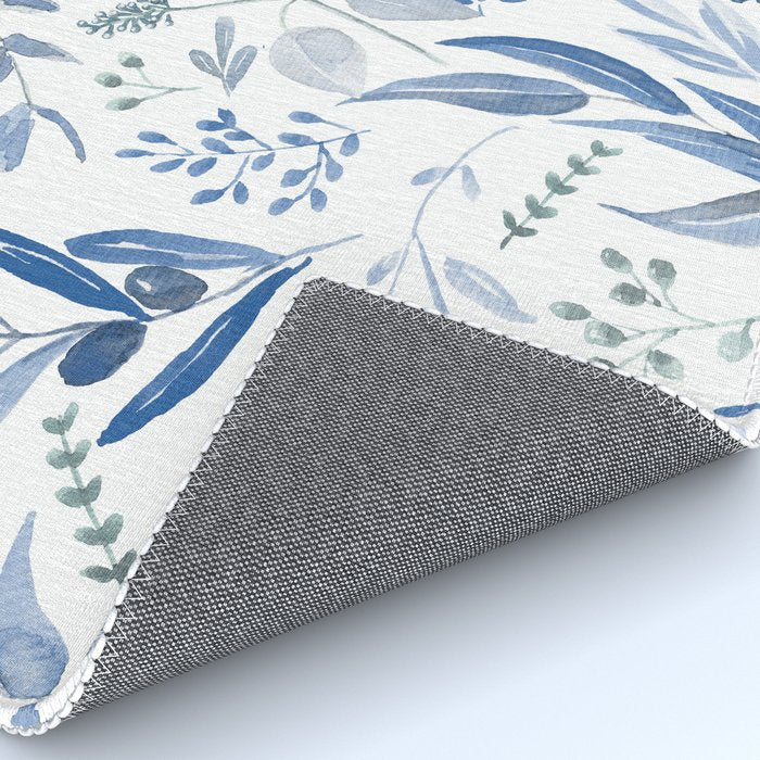 Blue Eucalyptus Pattern Rug Gallery Image 4