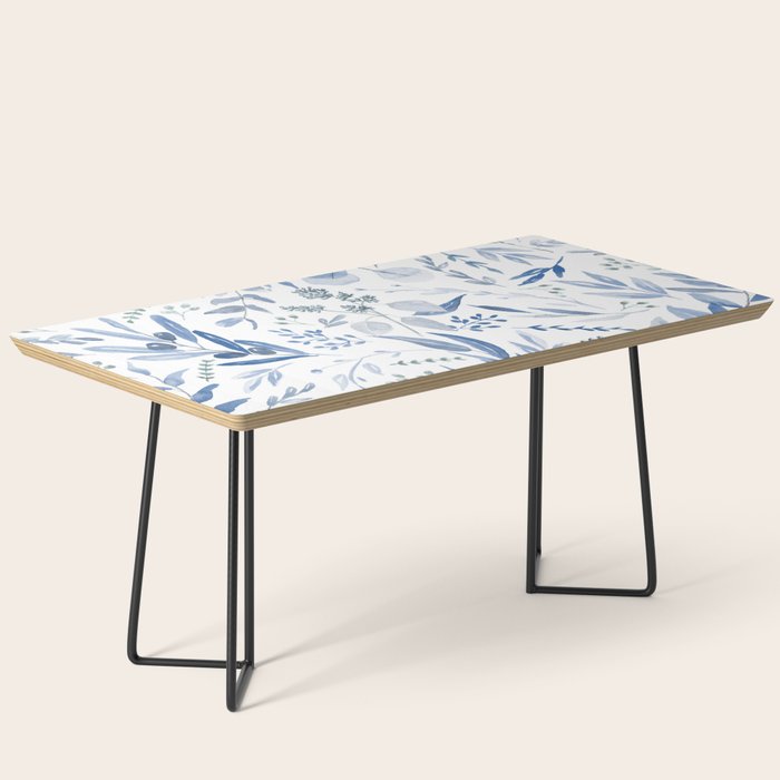 Blue Eucalyptus Pattern Coffee Table Gallery Image 1