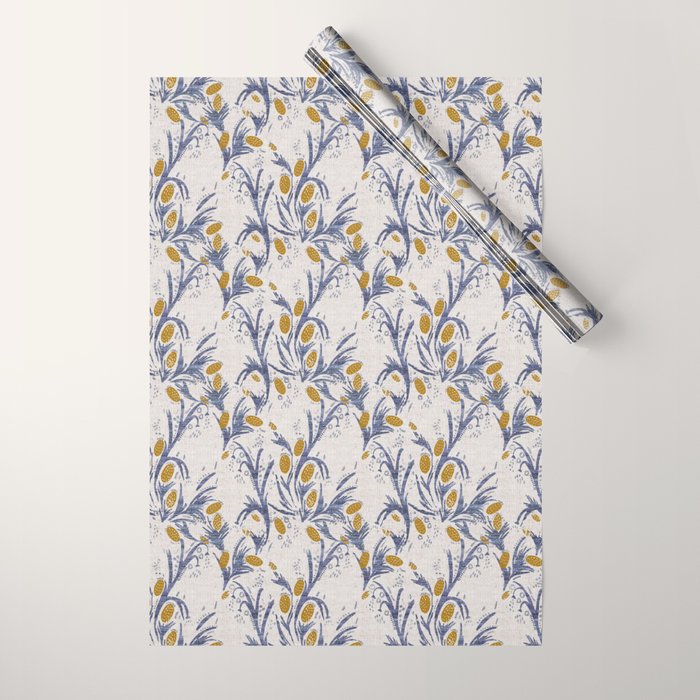 FRENCH LINEN THISTLE Wrapping Paper Gallery Image 1