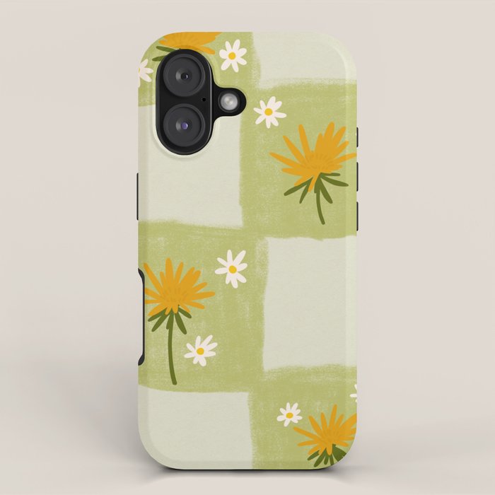 Dandelion Checkerboard iPhone Case Gallery Image 1