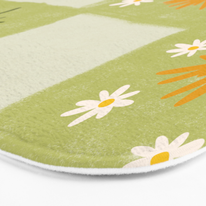 Dandelion Checkerboard Bath Mat Gallery Image 3