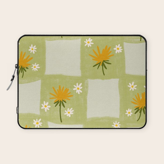 Dandelion Checkerboard Laptop Sleeve Gallery Image 1
