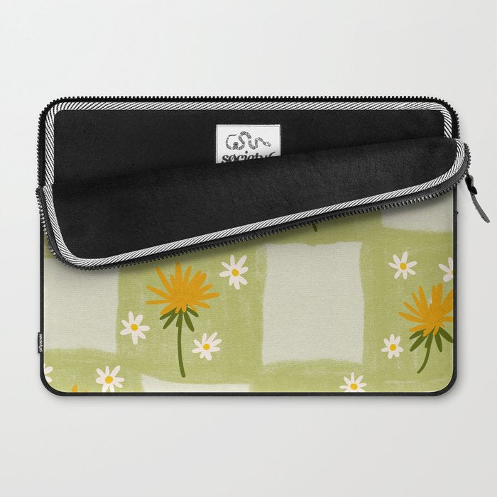 Dandelion Checkerboard Laptop Sleeve Gallery Image 2