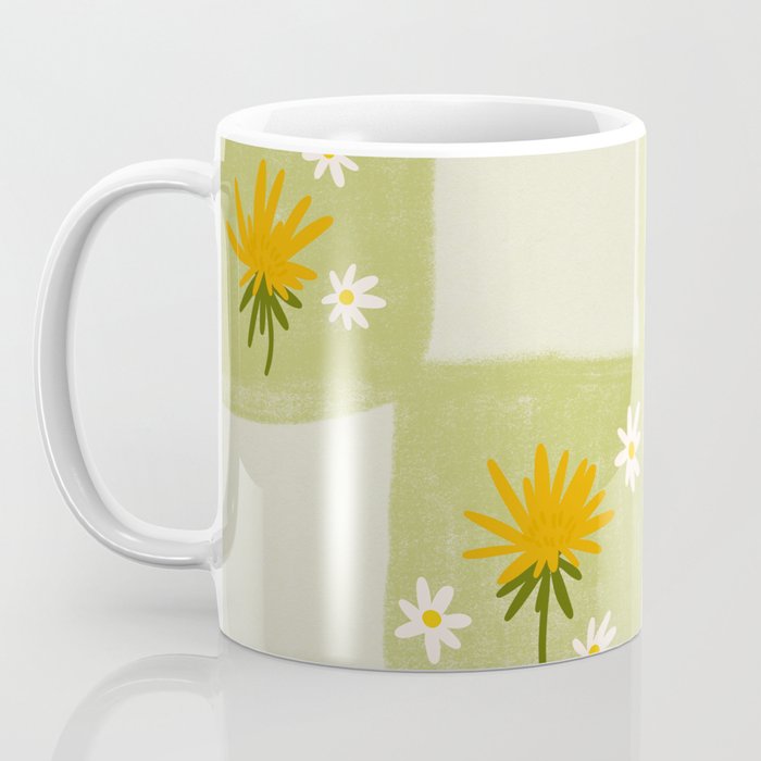 Dandelion Checkerboard Coffee Mug Gallery Image 3
