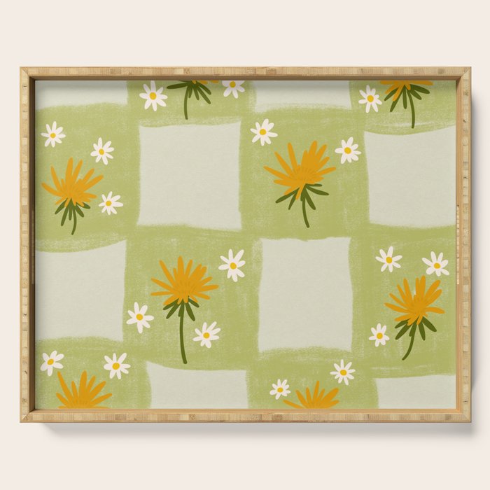 Dandelion Checkerboard Serving Tray Gallery Image 1