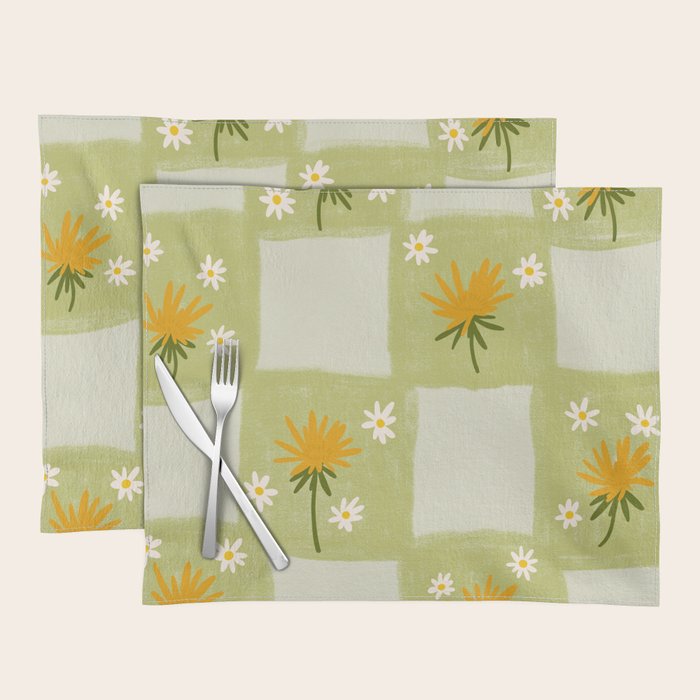 Dandelion Checkerboard Placemat Gallery Image 1
