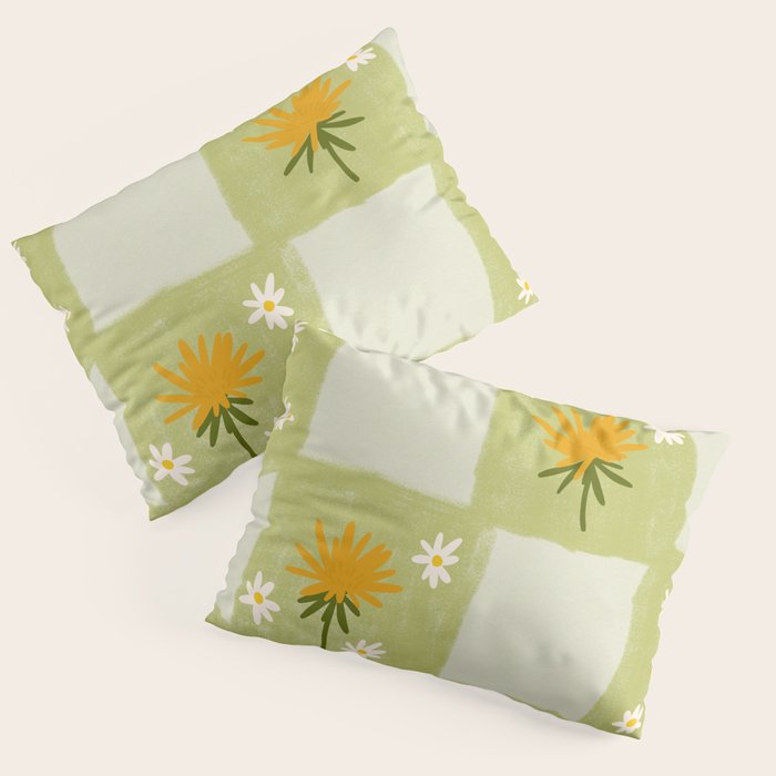 Dandelion Checkerboard Pillow Sham Gallery Image 3