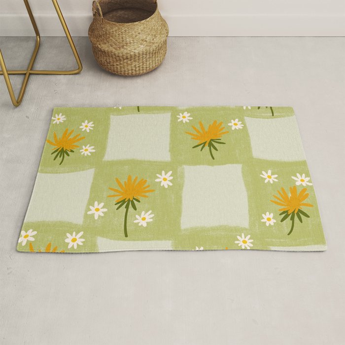 Dandelion Checkerboard Rug Gallery Image 1