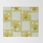 Dandelion Checkerboard Throw Blanket Gallery Image 2