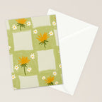 Dandelion Checkerboard Stationery Card Gallery Image 2