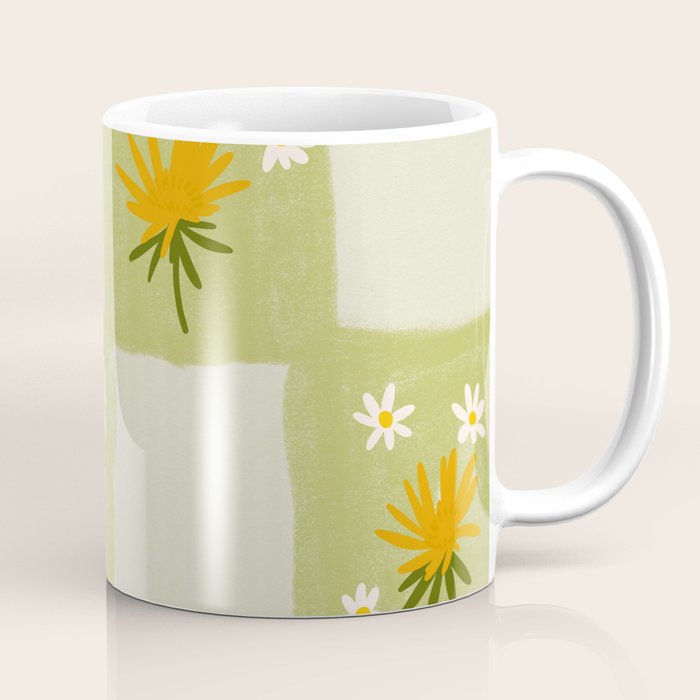 Dandelion Checkerboard Coffee Mug Gallery Image 1