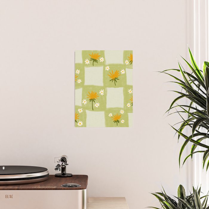Dandelion Checkerboard Poster Gallery Image 2