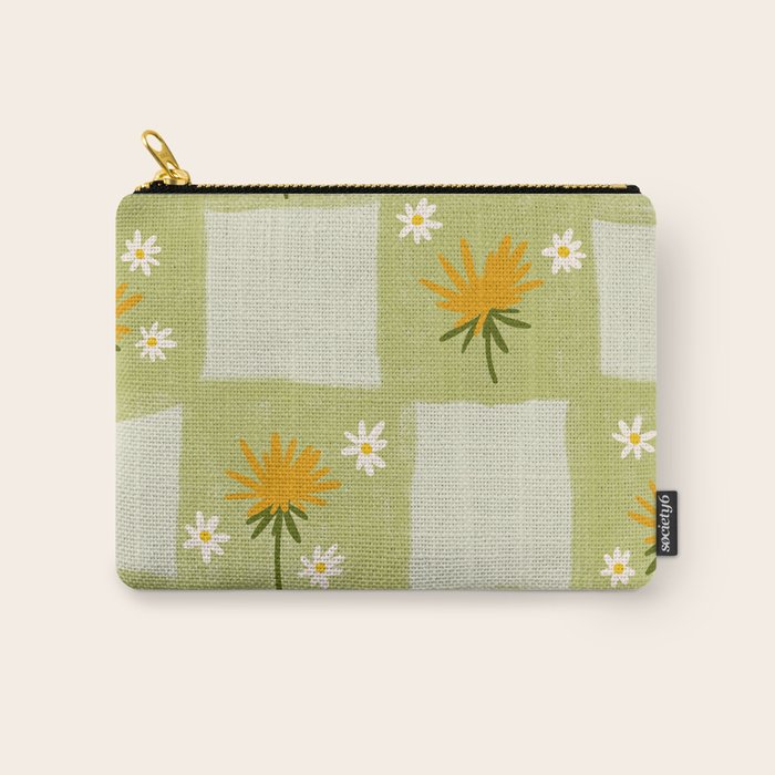 Dandelion Checkerboard Carry All Pouch Gallery Image 1