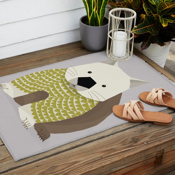Whimsical Wombat Outdoor Rug Gallery Image 2