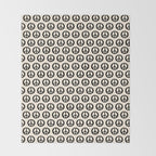 Inky Peace Dots Minimalist Pattern 2 in Black and Almond Cream Throw Blanket Gallery Image 2