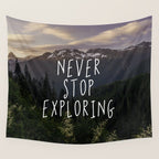 Never Stop Exploring - Nature Photography Wall Tapestry Gallery Image 4