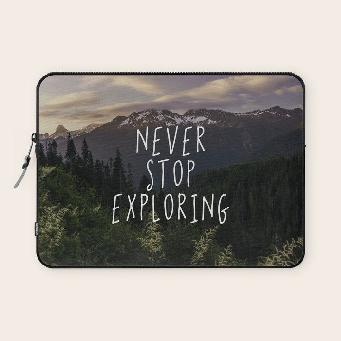 Never Stop Exploring - Nature Photography Laptop Sleeve Gallery Image 1