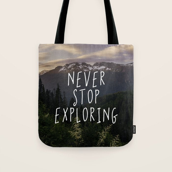 Never Stop Exploring - Nature Photography Tote Bag Gallery Image 1