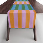 Abstraction_GEOMETRIC_STRIPE_LINE_COLORFUL_POP_ART_0701L Table Runner Gallery Image 1
