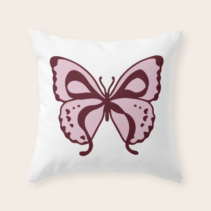 Bow Butterfly Throw Pillow Gallery Image 1