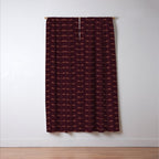 Dragonfly Pattern III Dark Red Window Curtain Gallery Image 3