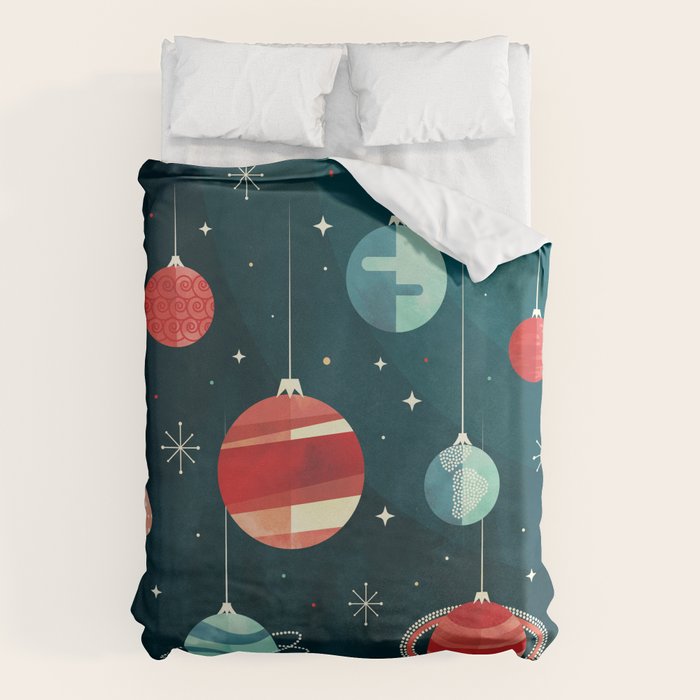 Joy to the Universe (in Teal) Duvet Cover Gallery Image 6