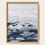 Mountains 2 - Gold Colored Lines Serving Tray Gallery Image 1