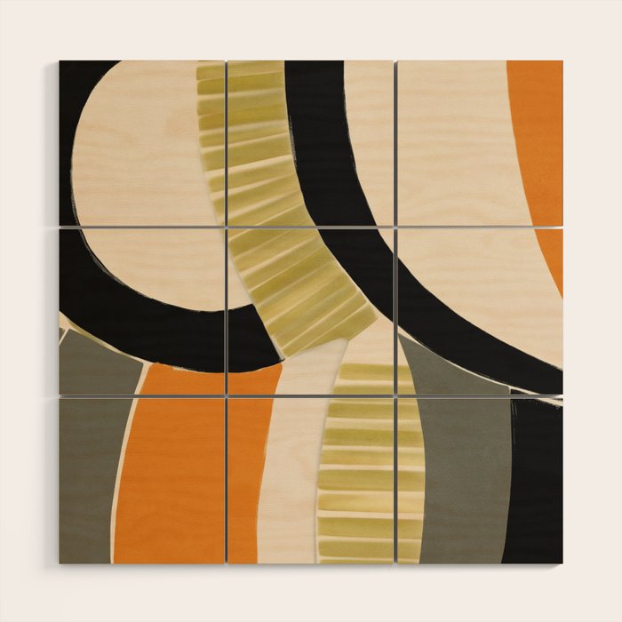 Stripes and Shapes II Wood Wall Art Gallery Image 1