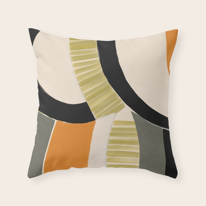 Stripes and Shapes II Throw Pillow Gallery Image 1
