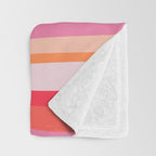 rosalita, warm sunset stripes Throw Blanket Gallery Image 3