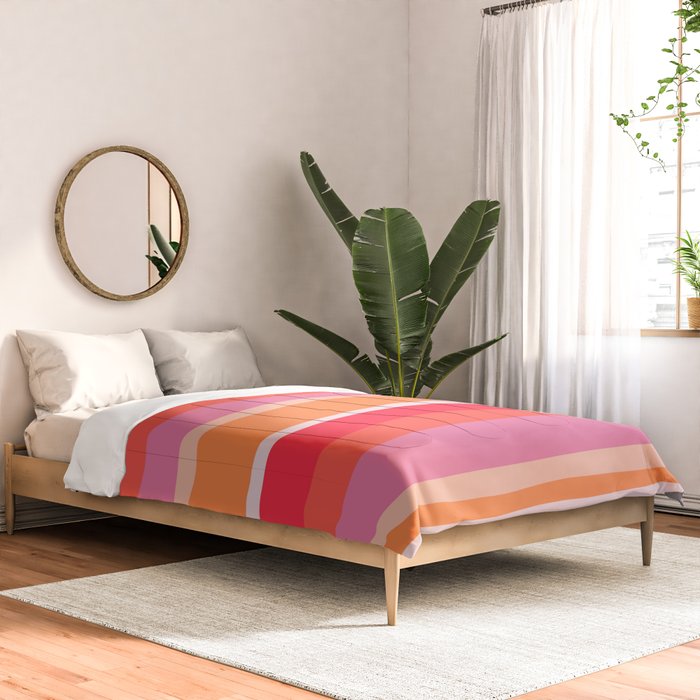 rosalita, warm sunset stripes Comforter Gallery Image 2