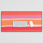 rosalita, warm sunset stripes Desk Mat Gallery Image 1