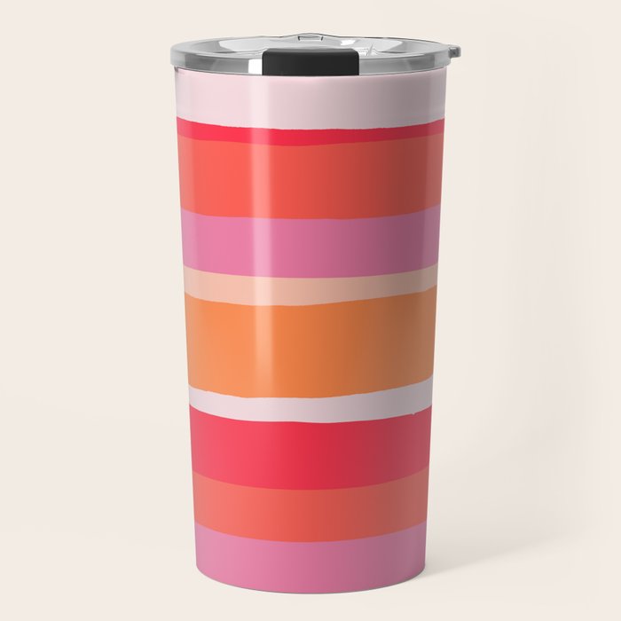 rosalita, warm sunset stripes Travel Mug Gallery Image 1