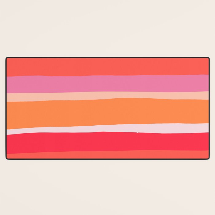 rosalita, warm sunset stripes Desk Mat Gallery Image 3