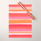 rosalita, warm sunset stripes Wrapping Paper Gallery Image 1