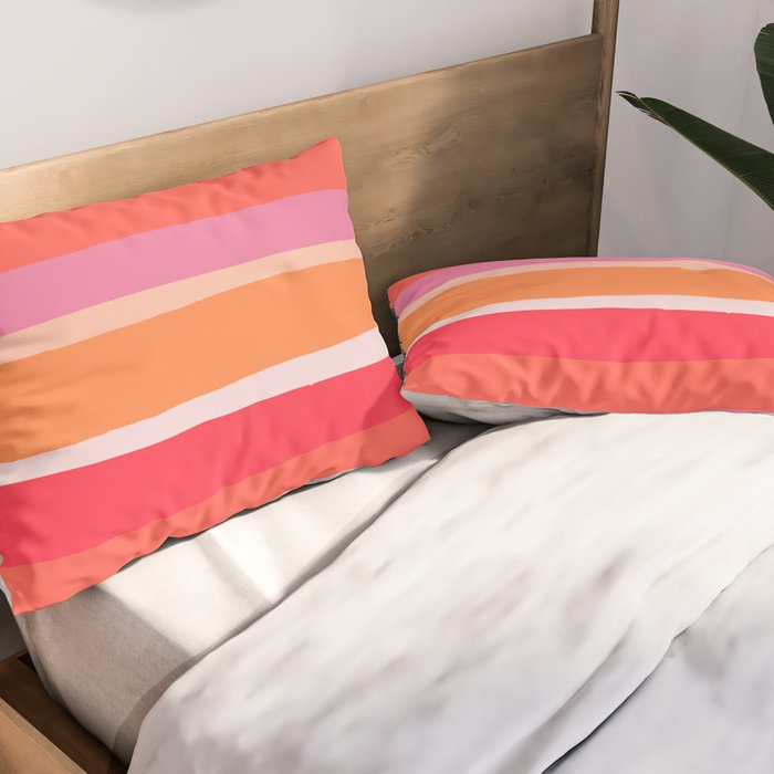 rosalita, warm sunset stripes Pillow Sham Gallery Image 2