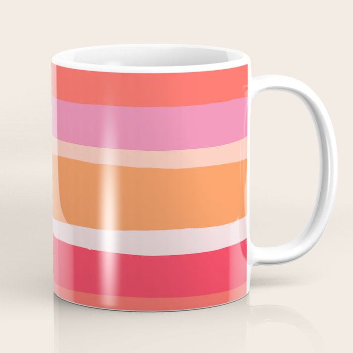 rosalita, warm sunset stripes Coffee Mug Gallery Image 1