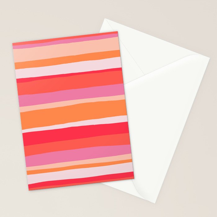 rosalita, warm sunset stripes Stationery Card Gallery Image 2