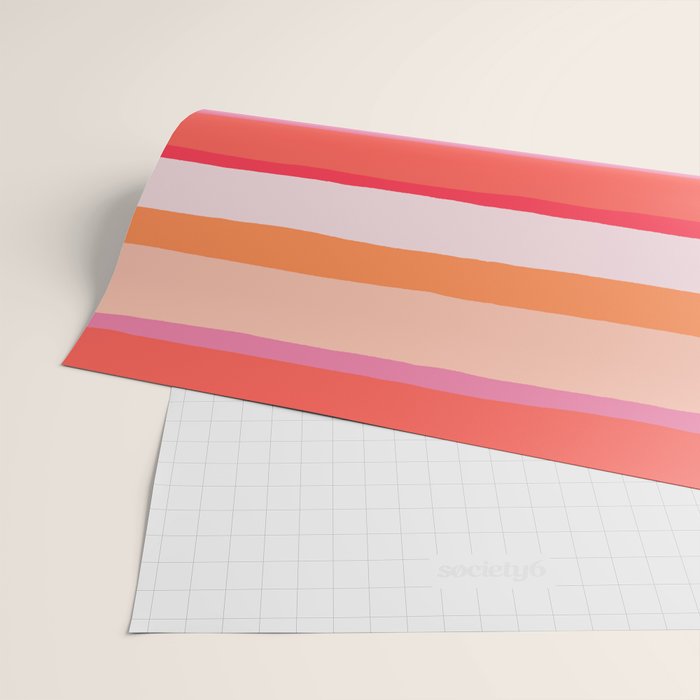 rosalita, warm sunset stripes Wrapping Paper Gallery Image 2
