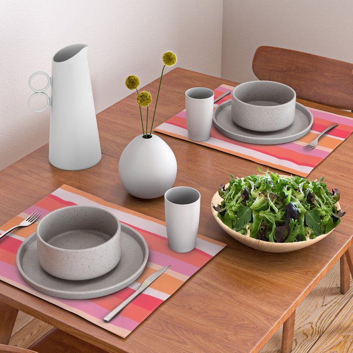 rosalita, warm sunset stripes Placemat Gallery Image 2