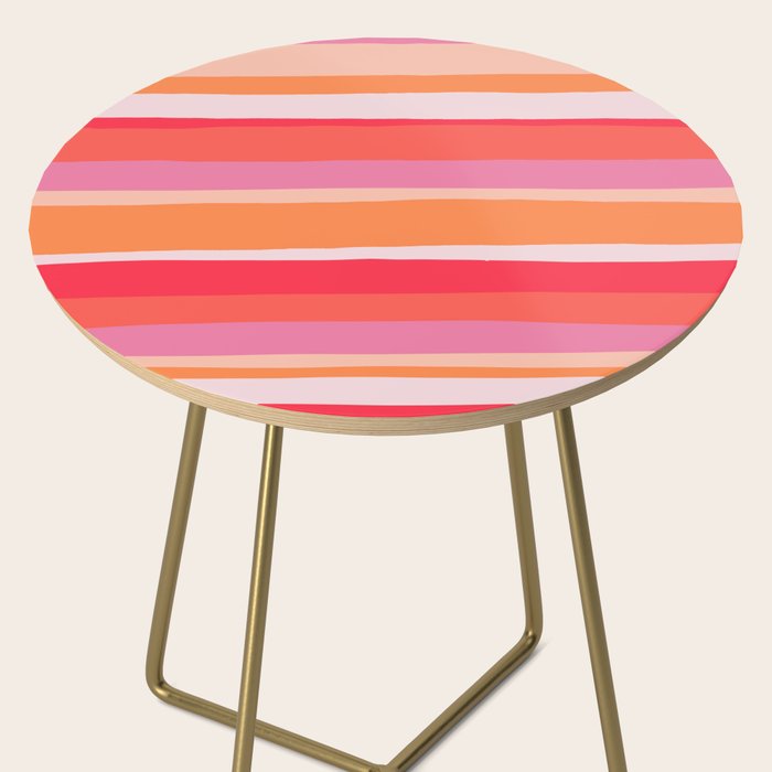 rosalita, warm sunset stripes Side Table Gallery Image 2