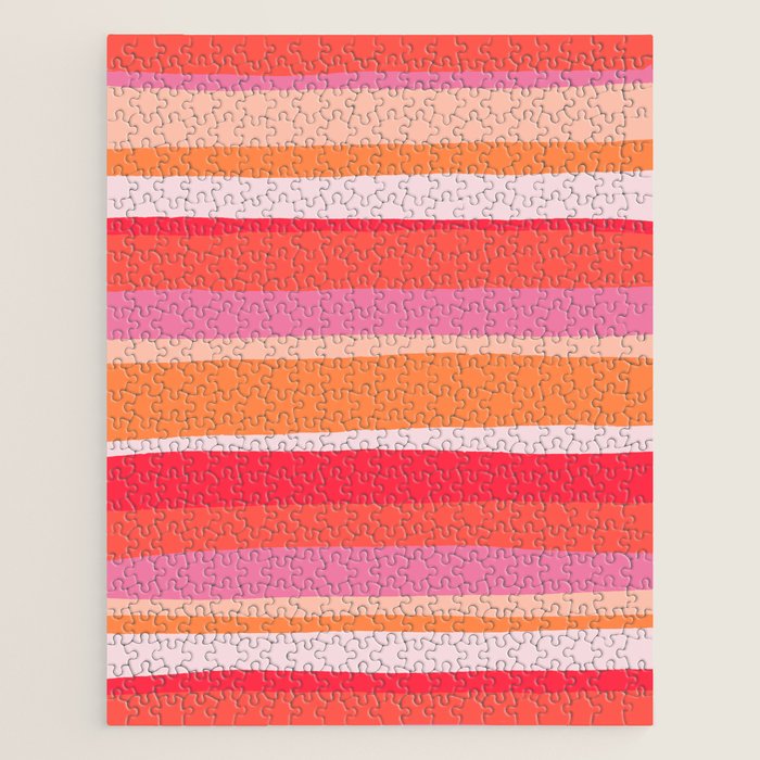 rosalita, warm sunset stripes Jigsaw Puzzle Gallery Image 1