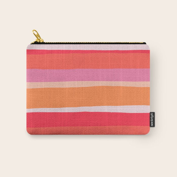 rosalita, warm sunset stripes Carry All Pouch Gallery Image 1