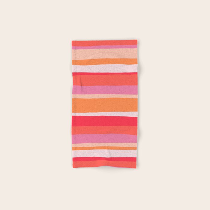 rosalita, warm sunset stripes Bath Towel Gallery Image 1