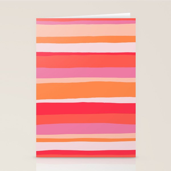 rosalita, warm sunset stripes Stationery Card Gallery Image 1