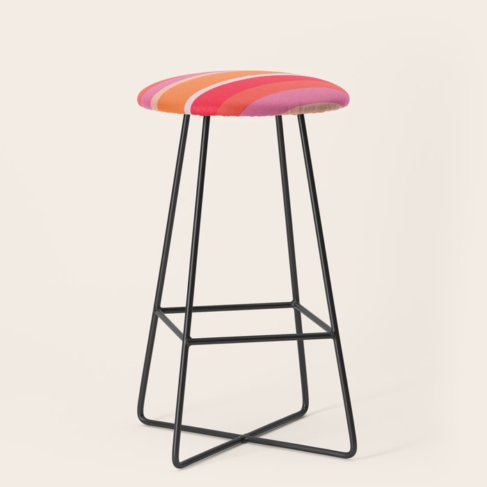 rosalita, warm sunset stripes Stool Gallery Image 1