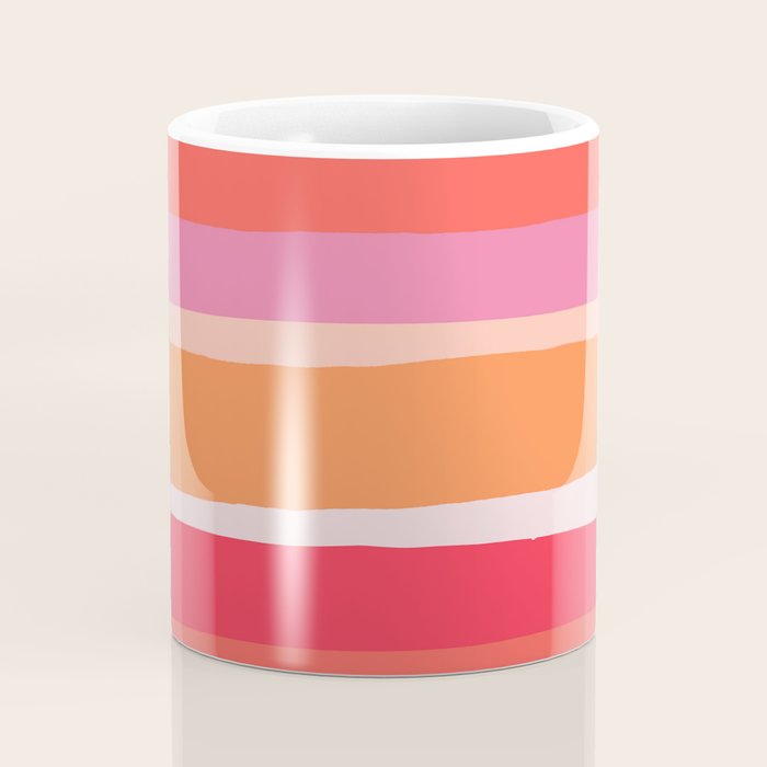rosalita, warm sunset stripes Coffee Mug Gallery Image 4